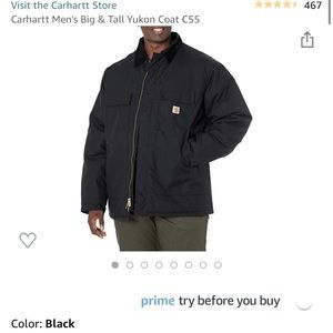 Charhartt C55 - NWOT Black - 5XL